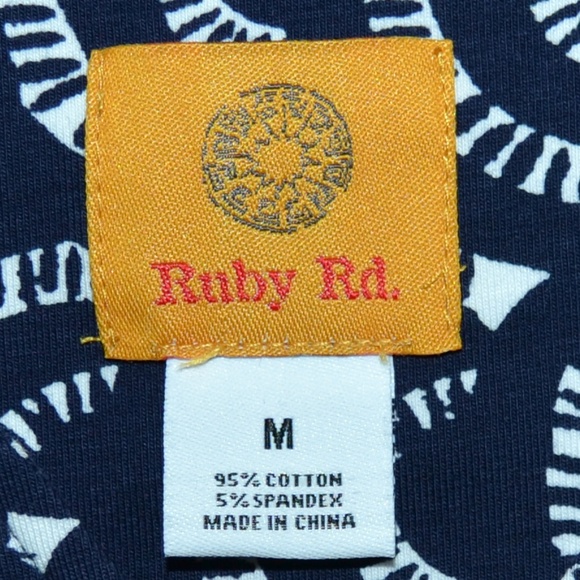 SOLD!! Ruby Rd Cotton Stretch 3/4 Sleeve Top - Picture 4 of 4